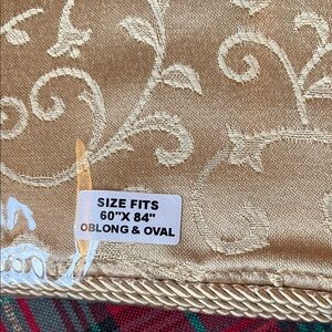 Lenox Opal Innocence Gold Tablecloth 60”x84”.